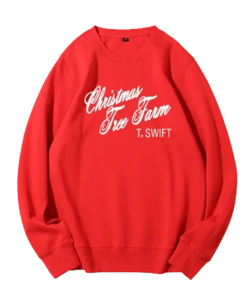 Christmas Tree Farm Crewneck Red Sweatshirts