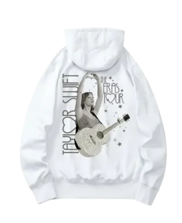 Taylor Swift The Eras Tour Heart Photo Hoodie White