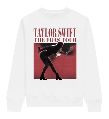 Taylor Swift The Eras Tour Photo White Sweatshirt